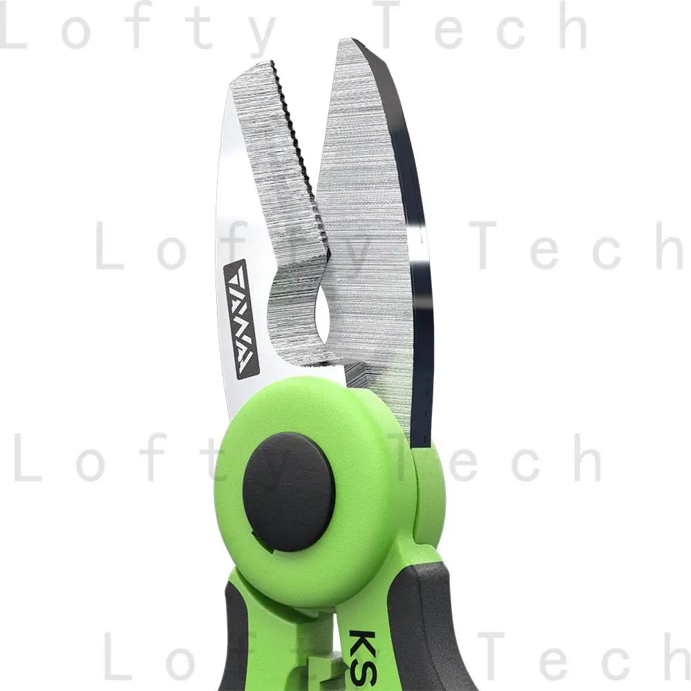 Handheld TAWAA KS-K2 with 3 Holes Fiber Stripper Fiber Optic Kevlar Scissors Fiber Optic Kevalr Cutter Stainless Steel Scissors