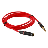 2022 new 3 5mm jack 4 pole aux extension cable stereo audio headphone male to female wire 13 5mm malefemalered