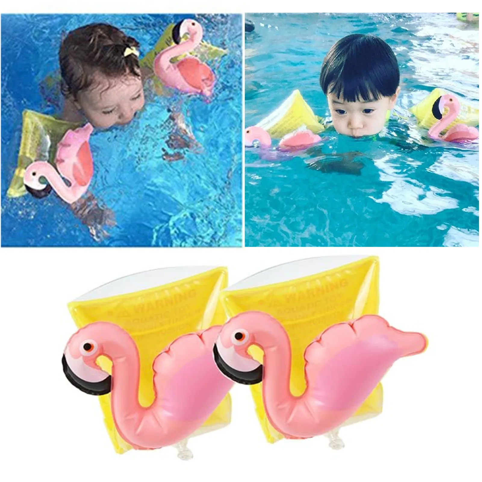 Arm Float Rings Flamingo Iatable Baby Swimming Ring Infant Pool Float Armbands Lifes Jacket For 2-6 Year Kids Beach Party Toy