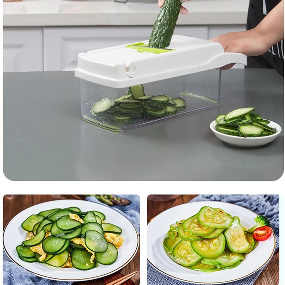 

1pc Multifunctional Vegetable Potato Slicer Set Chopper Grater Carrot Shredder Kitchen Tool (White)