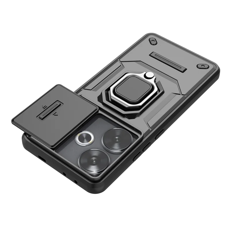 Для Poco F6 5G чехол слайд-объектив для камеры бронированный телефона Xiaomi PocoF6 Little F 6