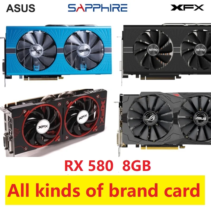       RX 580 8  GPU gx rx580 rx590 8g 8      AMD   