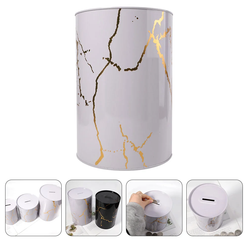 

Bank Coin Money Saving Piggy Kids Jar Box Pot Tinplate Container Metal Tin Children Holder Novelty Change Storage Case Desk