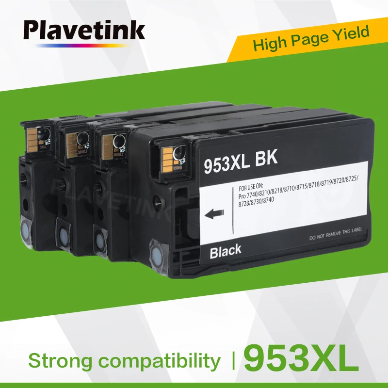 

Plavetink 4PK Compatible Ink Cartridge 953 953XL for HP 953 Pro 7720 7740 8210 8218 8710 8715 8718 8719 8720 8725 8728 8730 8740