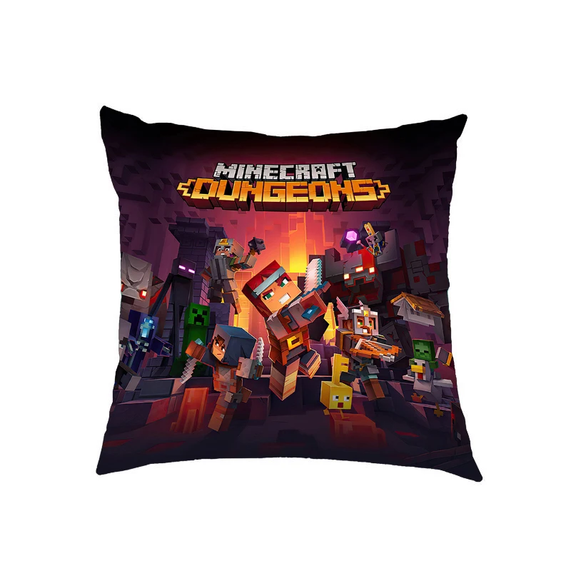 

Home 3D Minecraft 45x45cm Cushions Covers For Bed Pillows Pillowcase Short Plush Decor Pillow Cover Car Sofa Cushion Decorative