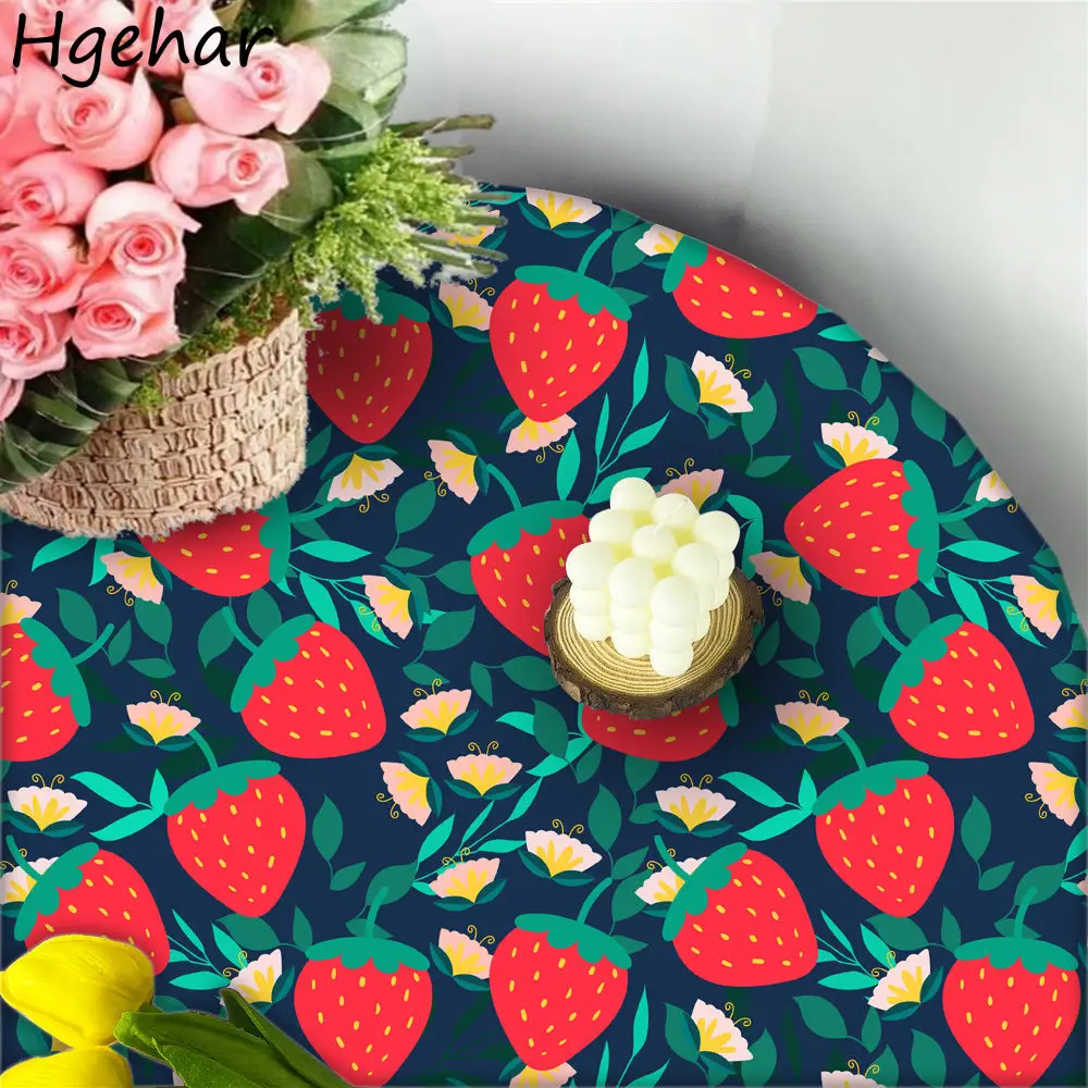 

Printed Rectangle Table Cloth Strawberry Tablecloth Dust-proof Ins Korean Students Desk Cover Living Room Coffee Tables Obrus