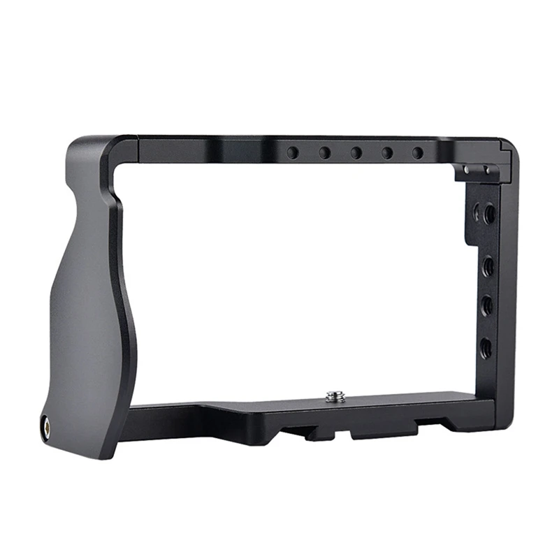 

A6 Camera Cage For Sony A6000 A6300 A6400 A6500 With 1/4Inch And 3/8Inch Threaded Holes Cold Shoe Base A6300 Camera Cage