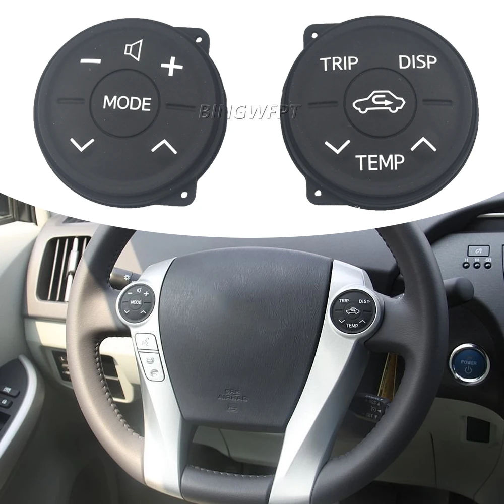 

Новый переключатель рулевого колеса, резиновая панель управления для Toyota Prius XW30 2010 для Prius Eco 2010 для Toyota Prius 30 2009