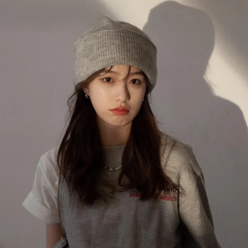 Aouulee Hat женская осенне-зимняя шерстяная шапка с большой окружностью головы