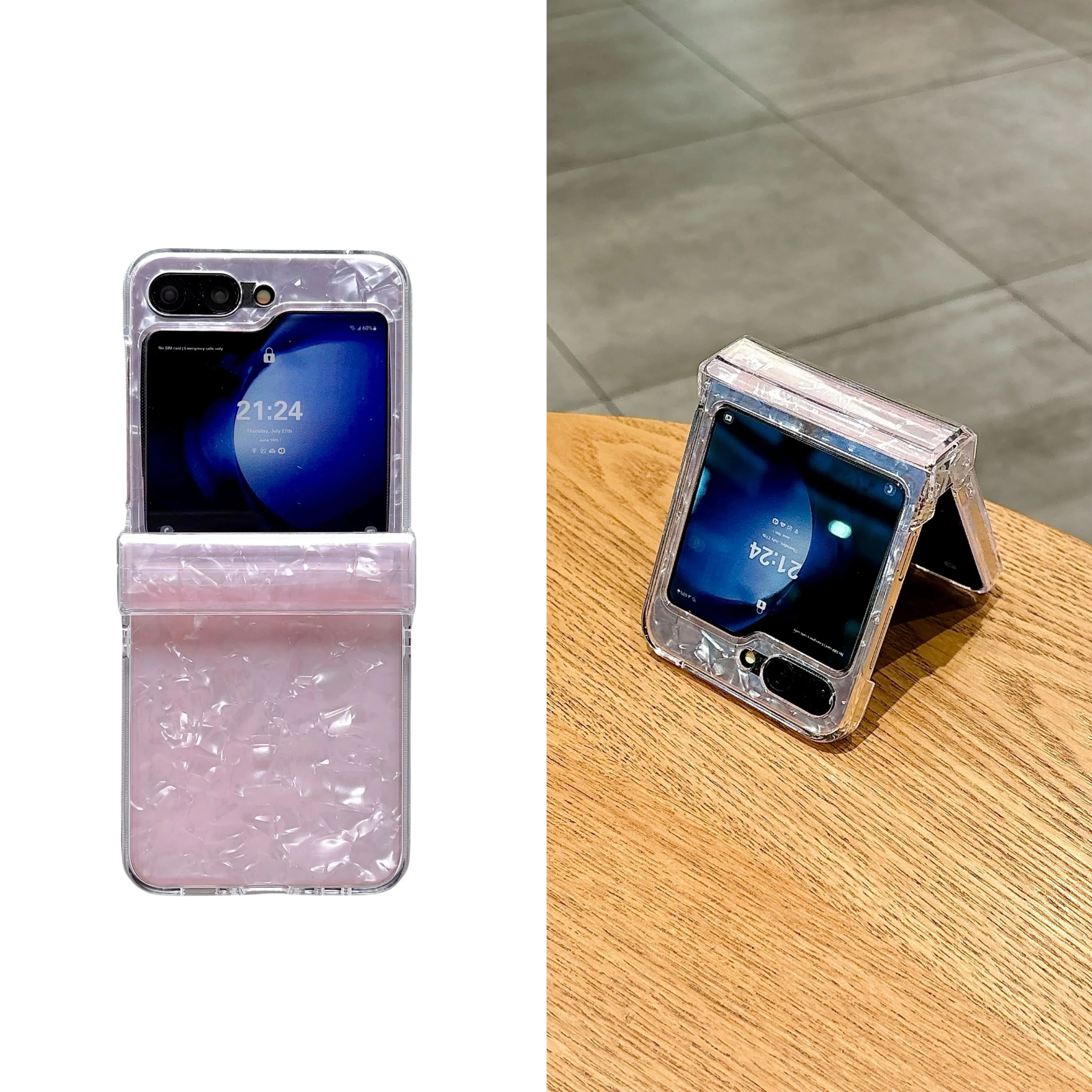 Asdipsa 3 в 1 тонкий твердый пластиковый чехол-рамка для Samsung Galaxy Z Flip 6 5 4 ZFlip6 глянцевый