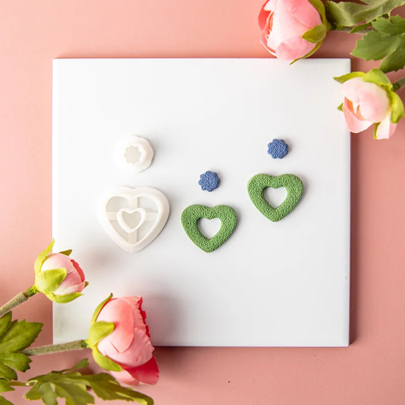 Форма в форме сердца мягкая керамика полимерная глина геометрическая форма для