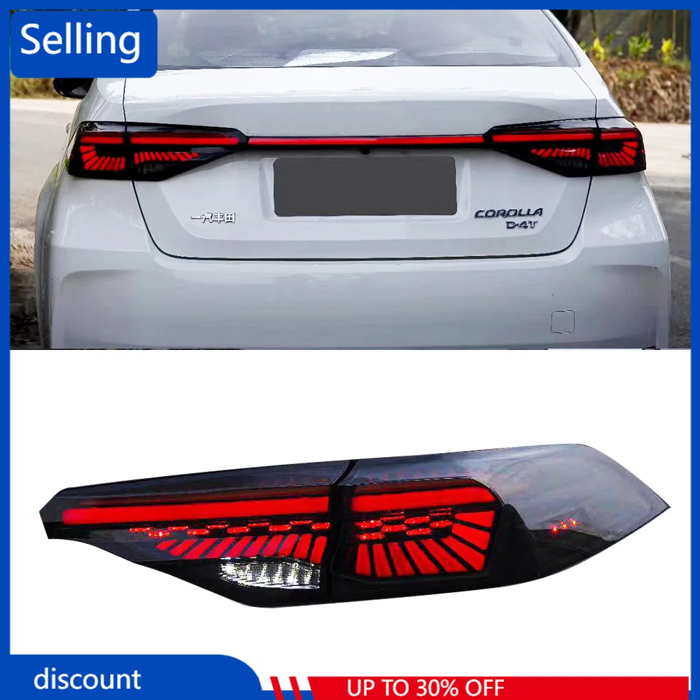 

2Pcs Tail Lights Rear Lamp DRL + Dynamic Turn Signal + Reverse + Brake LED Taillight For Toyota Corolla SE E210 2019 2020 2021