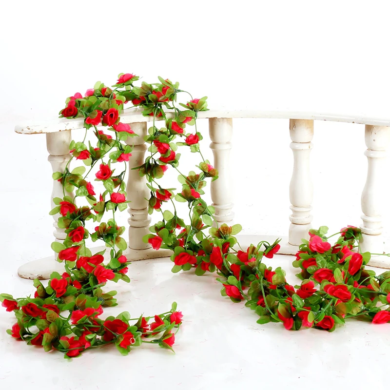 

Искусственный цветок розы 2,3 м, искусственное украшение для свадьбы, искусственное шелковое растение, Настенный декор, товары для вечеринок