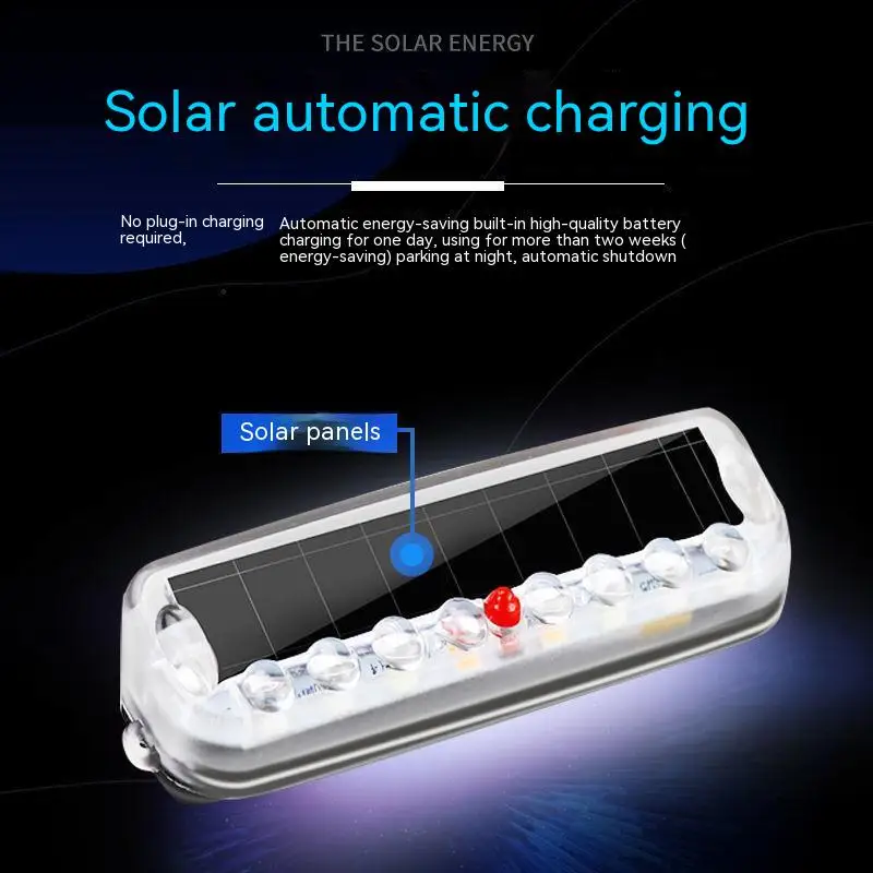 

[Solar Super Bright] Motorcycle Electric Car Tricycle Bicycle Wireless Anti-Collision Flashing Warning Lights
