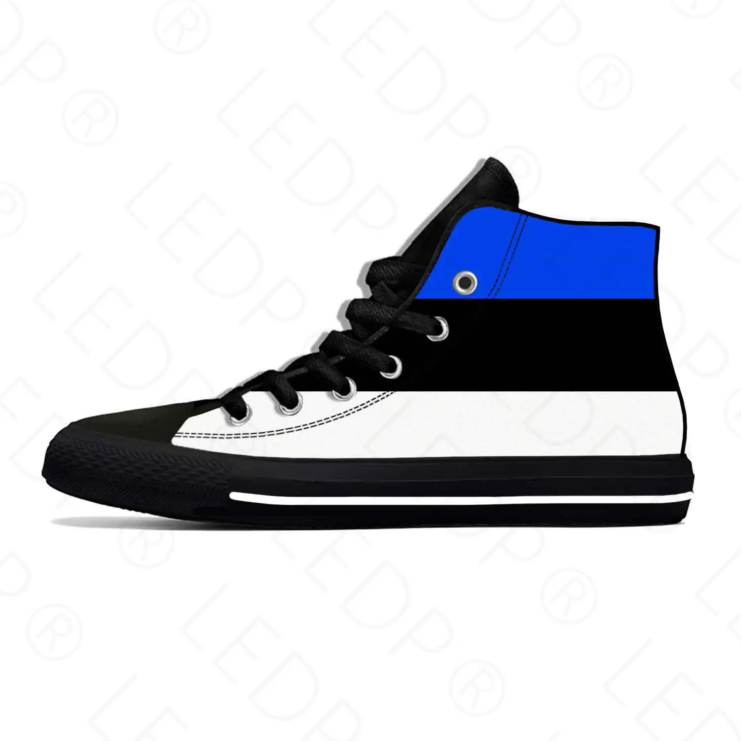 

Estonia Estonian Republic Flag Patriotic Fashion Casual Cloth Shoes High Top Lightweight Breathable 3D Print Men Women Sneakers