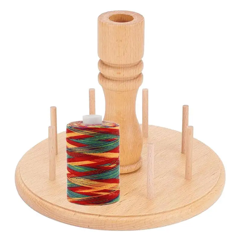 

Wooden Yarn Spool Holder Spools Wooden Spinning Yarn & Thread Holder Embroidery Stitching Thread Holder Thread Spool Bobbin Rack