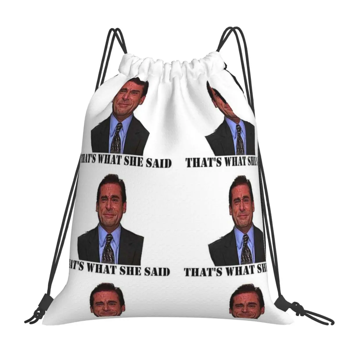 

That's What She Said Backpacks Casual Portable Drawstring Bags Drawstring Bundle Pocket Sports Bag Book Bags For Travel Students