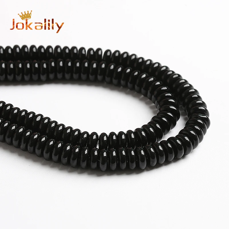 Бусины из натурального черного агата и оникса круглые каменные бусины с