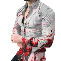 new mens shirts 3d graffiti color printing single breasted mens top summer party high street fashion chemise homme %d1%80%d1%83%d0%b1%d0%b0%d1%88%d0%ba%d0%b8