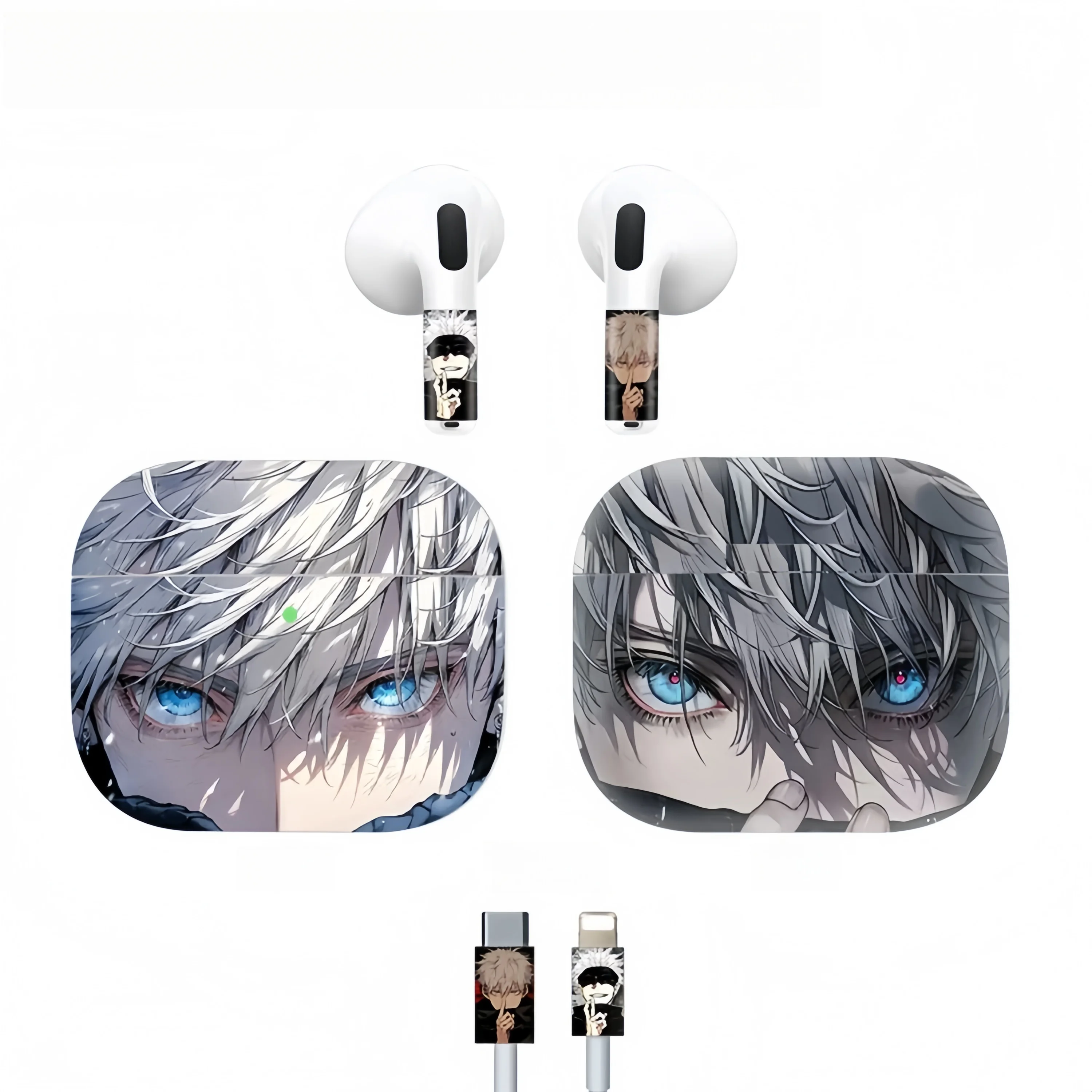 Фото 2 шт. матовая наклейка для AirPods Pro 3, защитная пленка для всего тела, наклейка для AirPods Pro 3, 2 шт. №4
