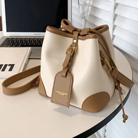 mini pu leather bucket crossbody bag for women summer fashion luxury brand designer travel shoulder handbags and purses