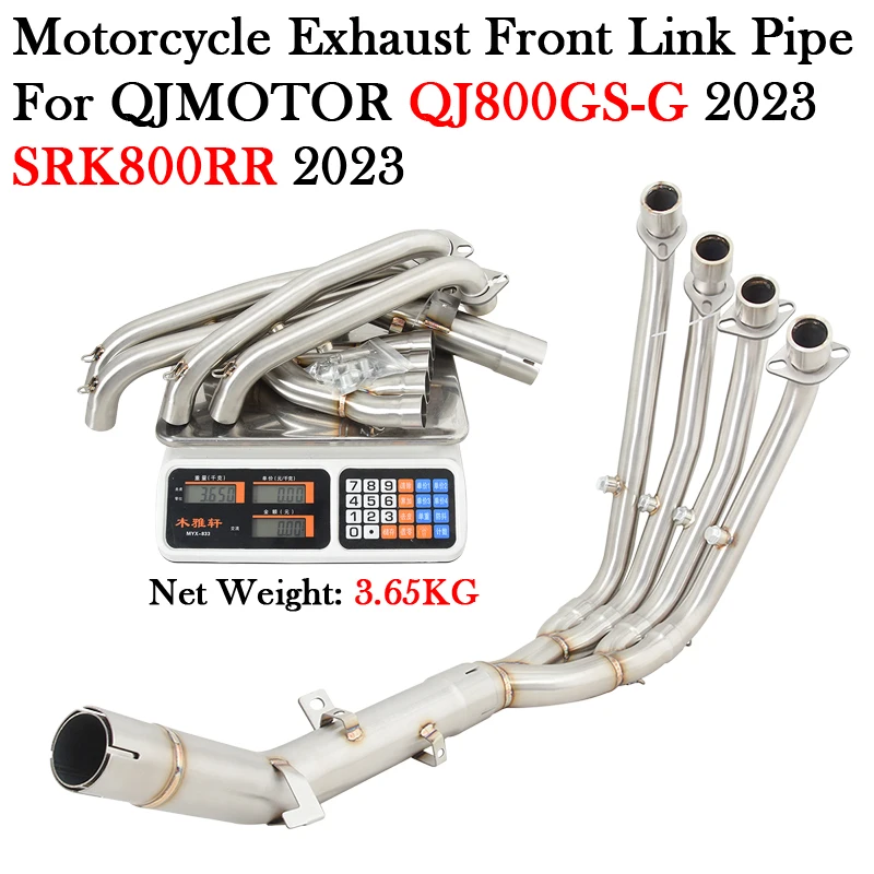 

Слипоны для QJMOTOR QJ800GS-G QJ 800GS SRK800RR SRK 800 RR 2023 мотоциклетный разрядник, модификация глушителя мотора, передняя звеньевая труба