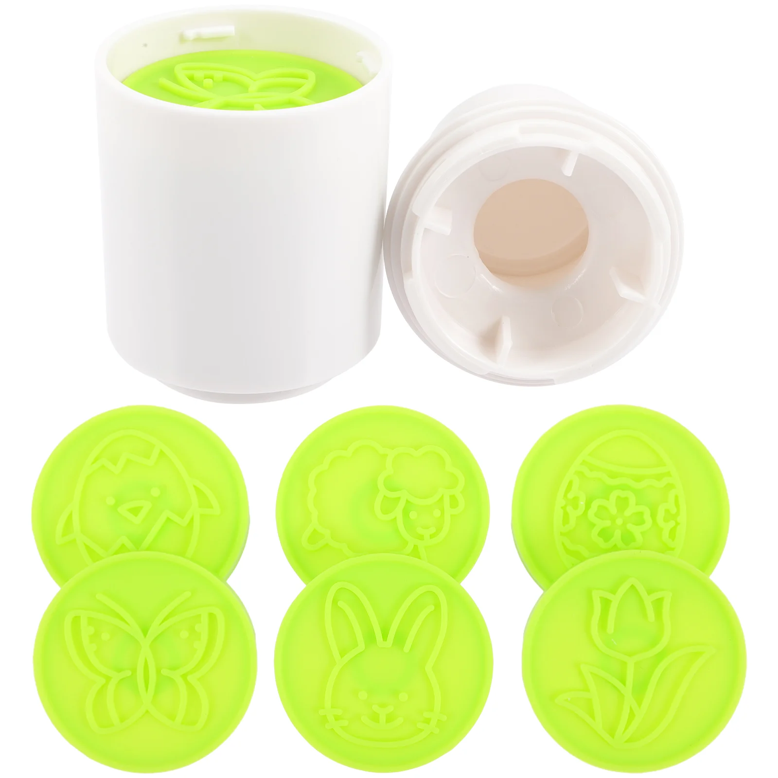 

Easter Cookie Molds Stamps Pastry Biscuit Baking White Roll Fondant Tablecloth Stamp Shape Press Bunny Decor Tool Egg Rabbit