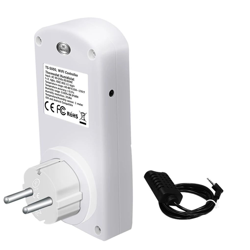 

TS-5000 WIFI Wireless Temperature Humidity Thermostat Module APP Smart Remote Control Smart Timing Switch Socket
