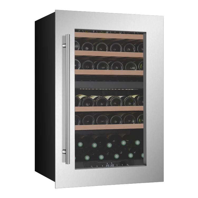 

48 Bottle Glass Door Dual Zone Built In Compressor Wine Cooler