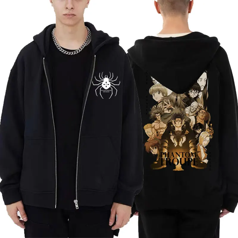 

Hunter X Hunter Phantom Troupe Graphic Zipper Hoodie Chrollo Lucilfer Feitan Potoo Outerwear Men Women Harajuku Zip Up Jacket
