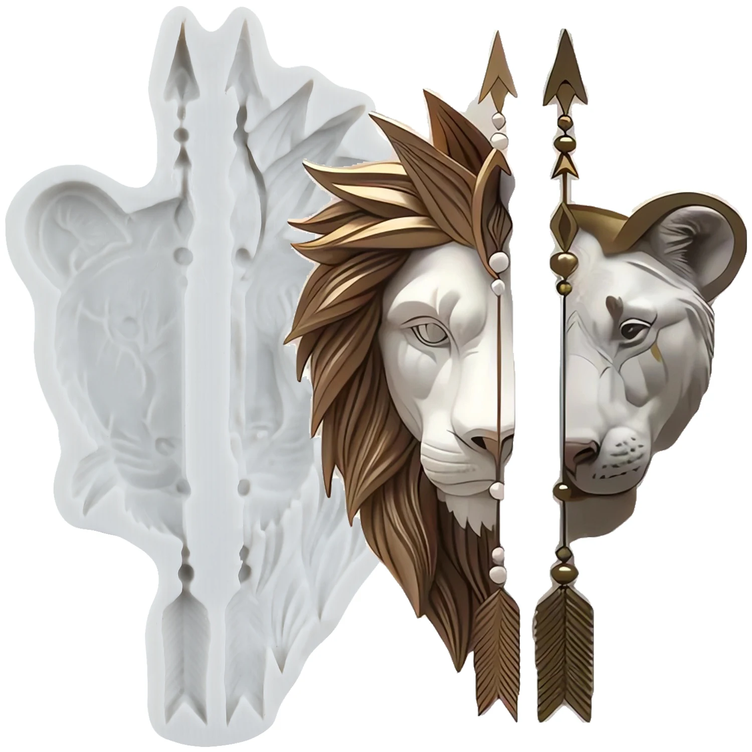 

Формы для торта Mujiang, голова льва, голова тигра, силиконовые