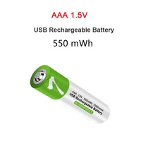 high capacity 1 5v aaa 550 mwh usb rechargeable li ion battery for remote control wireless mouse toywireless phone