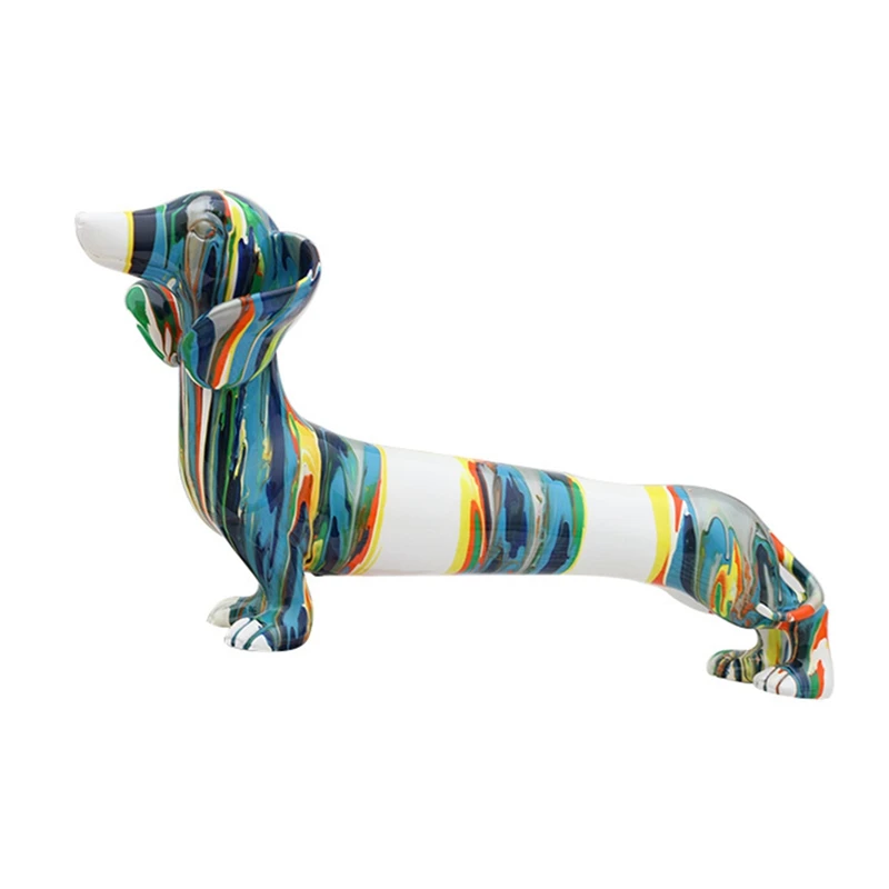 

Resin Crafts Animal Cartoon Dachshund Dog Modern Creative Home Furnishing Entrance Bedroom Decoration Decoration