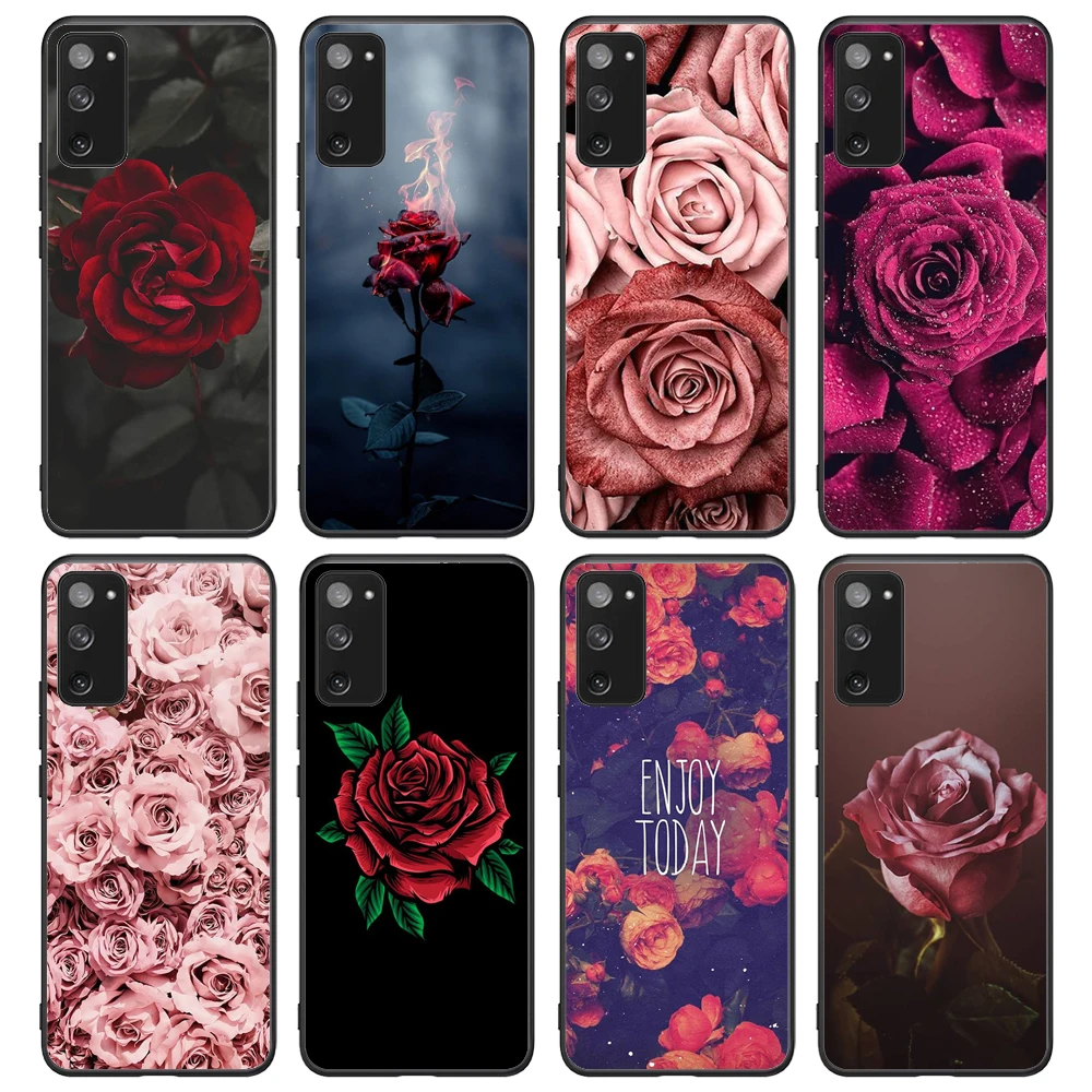 

Red Roses Flowers Phone Case For Samsung Galaxy S8 S9 S9Plus S10e S10 S10 5G S20 S20Plus S21 S21Ultra S21Plus Note10
