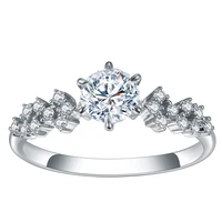 Messi Jewelry 0.5t round IGI lab diamond 18k solid gold engagement ring wedding party travel all lab diamond ring