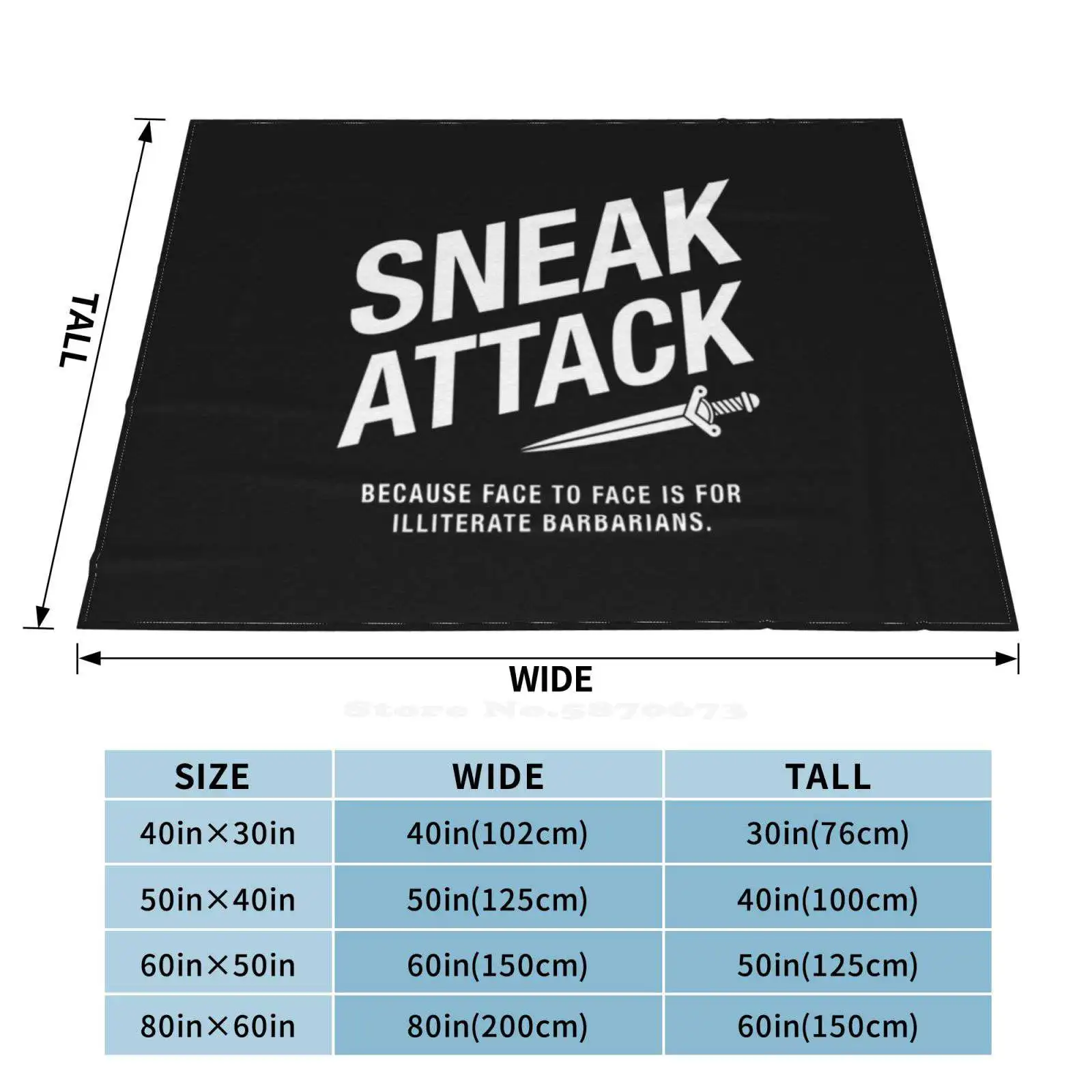 Rogue Sneak Attack Illiterate Barbarians Gaming Trend Стиль Забавное модное мягкое одеяло Dnd D And Pathfinder Rogues