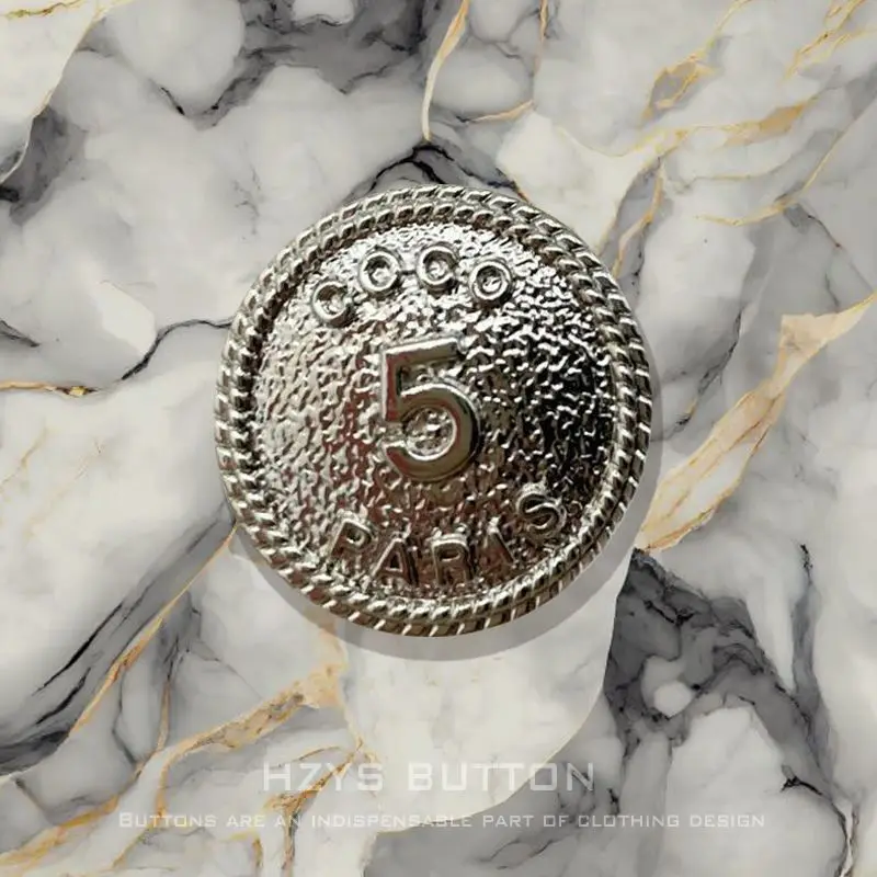 _ 5 круглые металлические роскошные дизайнерские швейные пуговицы с пятью