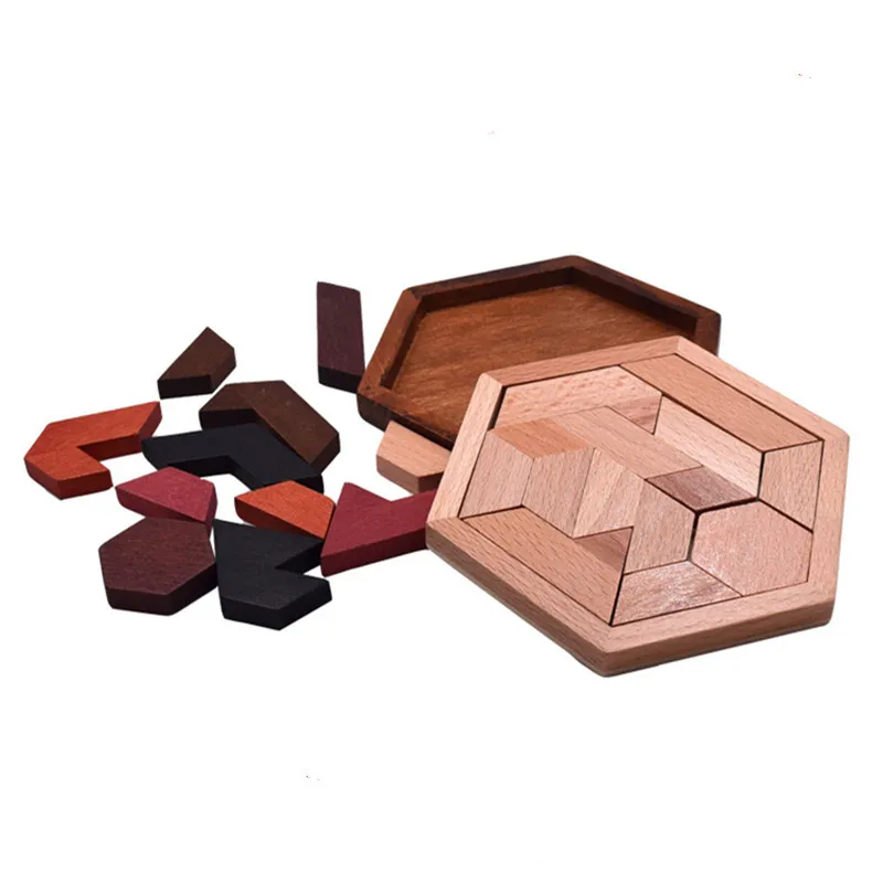 

Распродажа, деревянные пазлы в форме пазла, обучающие игрушки для детей и взрослых, танграммская доска, IQ головоломка, игрушки, подарки