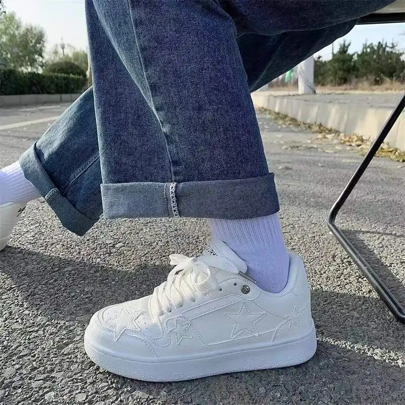 Women Casual Sneakers Personalized Stars Running Sport Shoes Tennis Shoes Skateboard Shoe Trainers Skate Flats Walking Sneakers