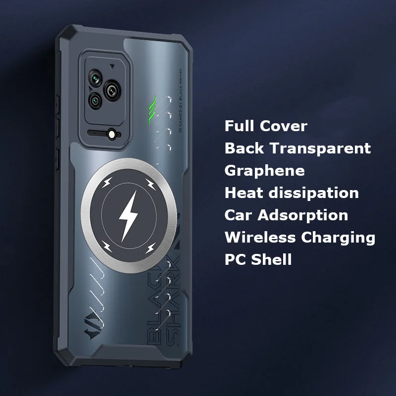 Для Xiaomi Black Shark 5 4s 4 RS Pro Беспроводная зарядка Графеновый теплоотвод Автомобильная