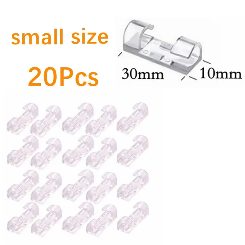 

16/20 шт. органайзер для зажимов для кабеля, держатель для проводов, управление шнуром, самоклеящийся кабельный менеджер, фиксированный зажим, устройство для намотки проводов