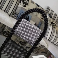 factory price luxury handmade ladies evening pearl beaded bag acrylic tote handbags womans banquet pearl clutch purse