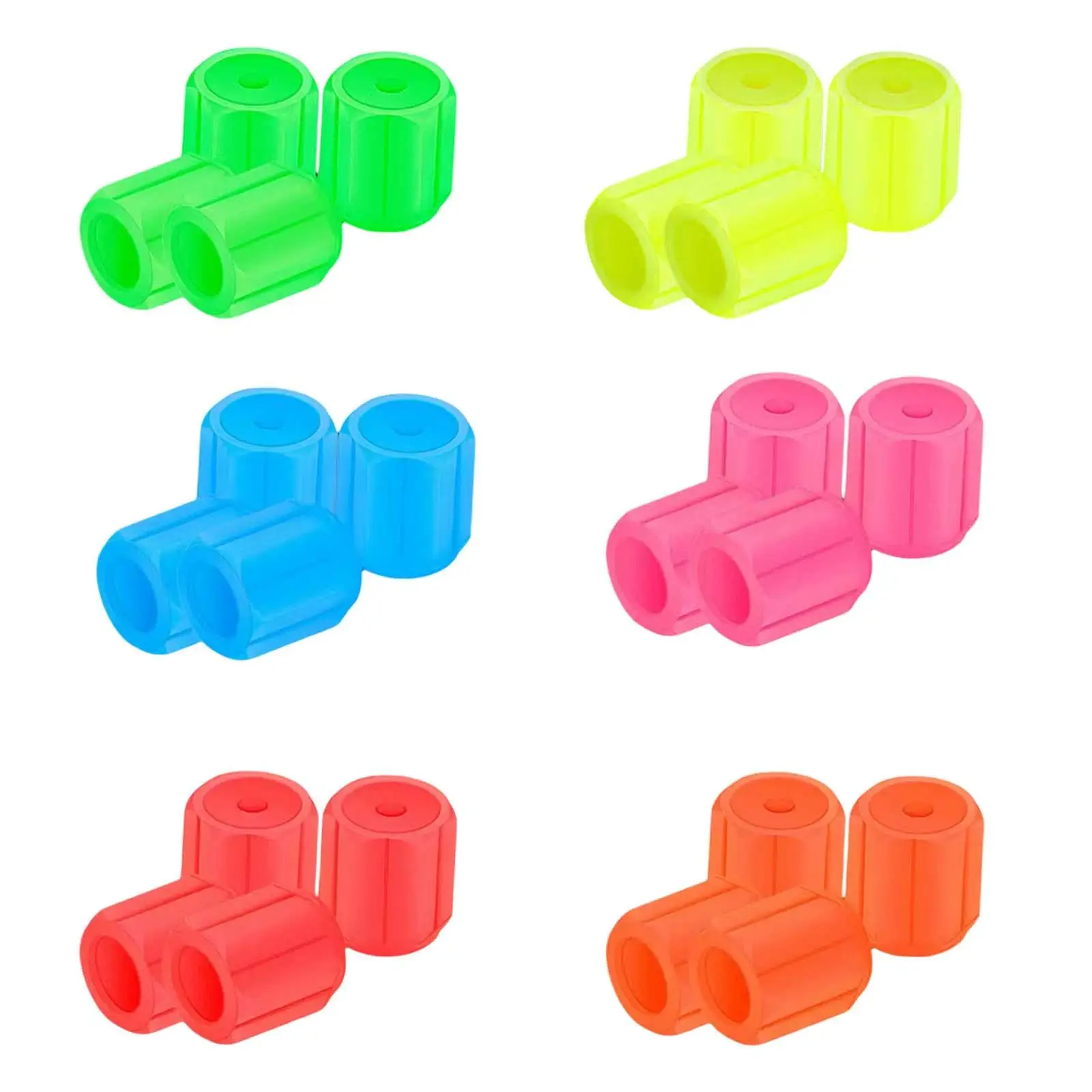 

4x Car Tire Valve Caps, Fluorescent Dust Cover Bike Tire Caps for Bike Vehicles