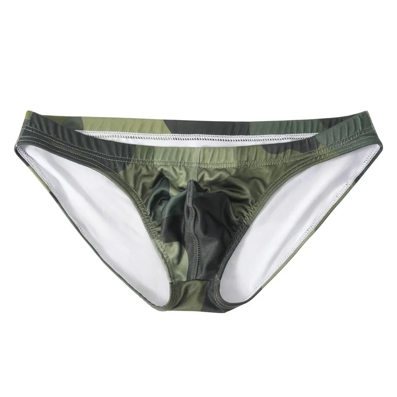 

Youth Camouflage Ice Silk Underwear for Men U Convex Pouch Panties Gays Low Rise Bottom Teenagers Fashion Comfortable Underpants