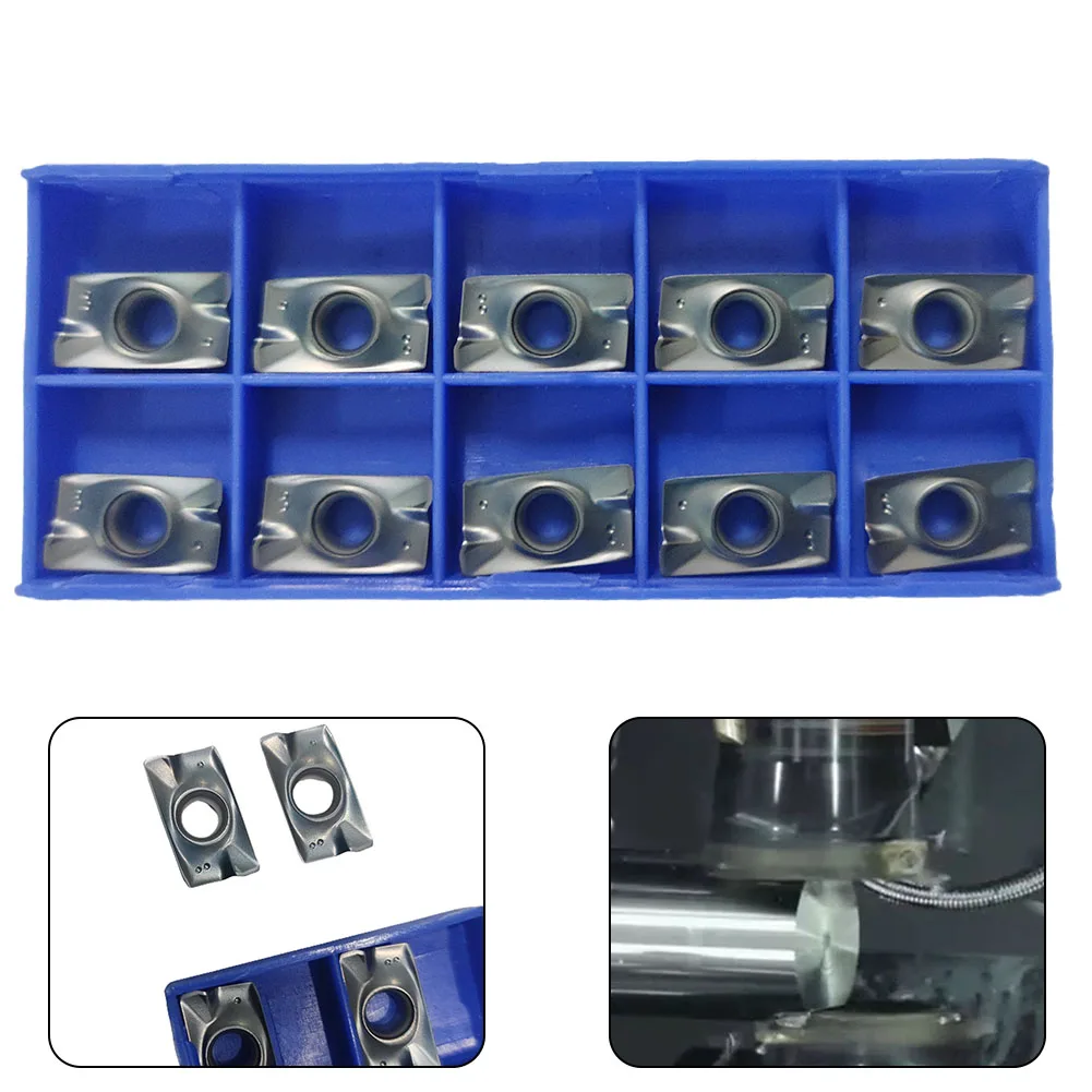 

10pcs APMT1604 CNC Carbide Indexable Milling Inserts Set For Rough Machining Milling Slotting Power Tools Accessories