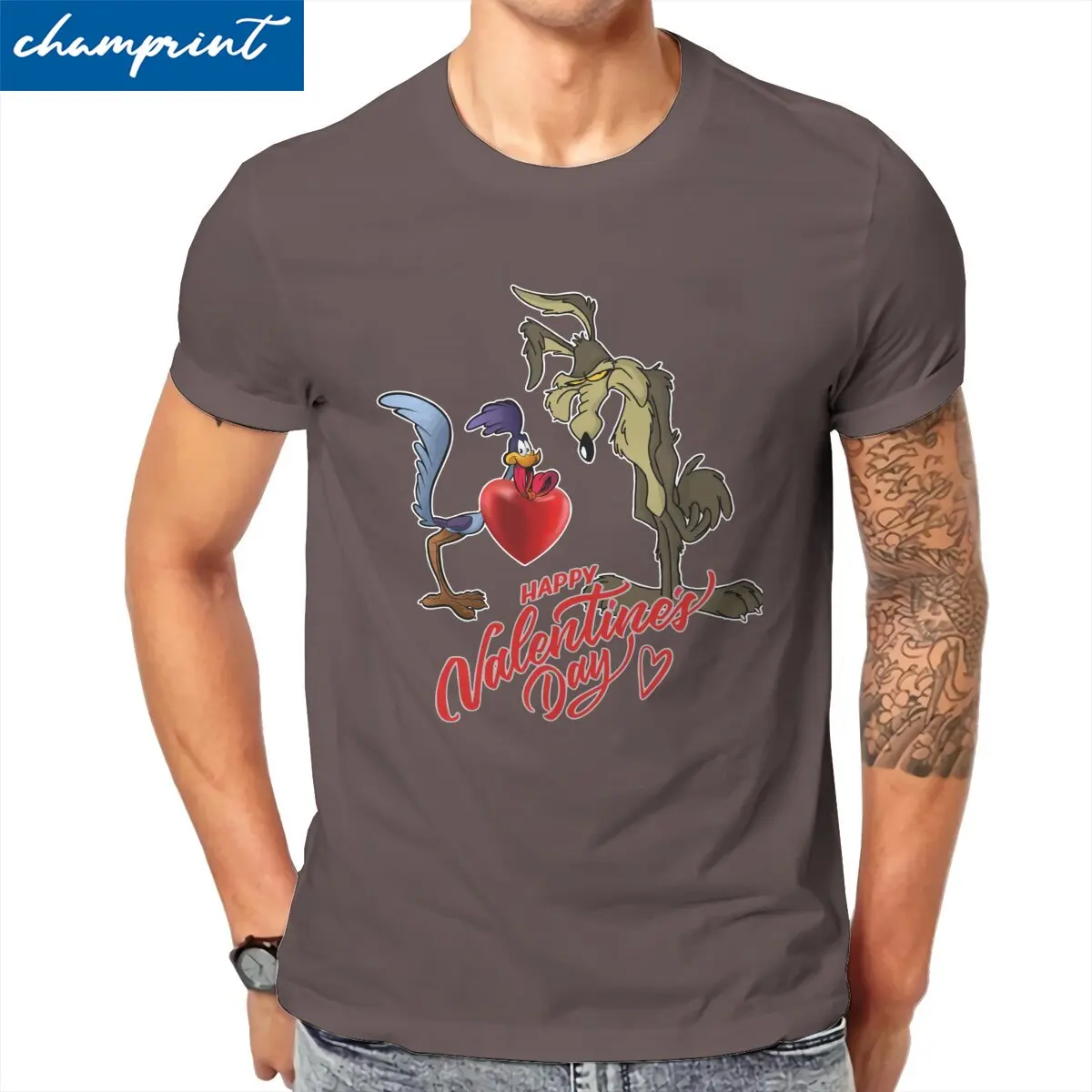 

Fashion Roadrunner And El Coyote T-Shirts for Men Crew Neck 100% Cotton T Shirt Short Sleeve Tee Shirt Gift Idea Clothes