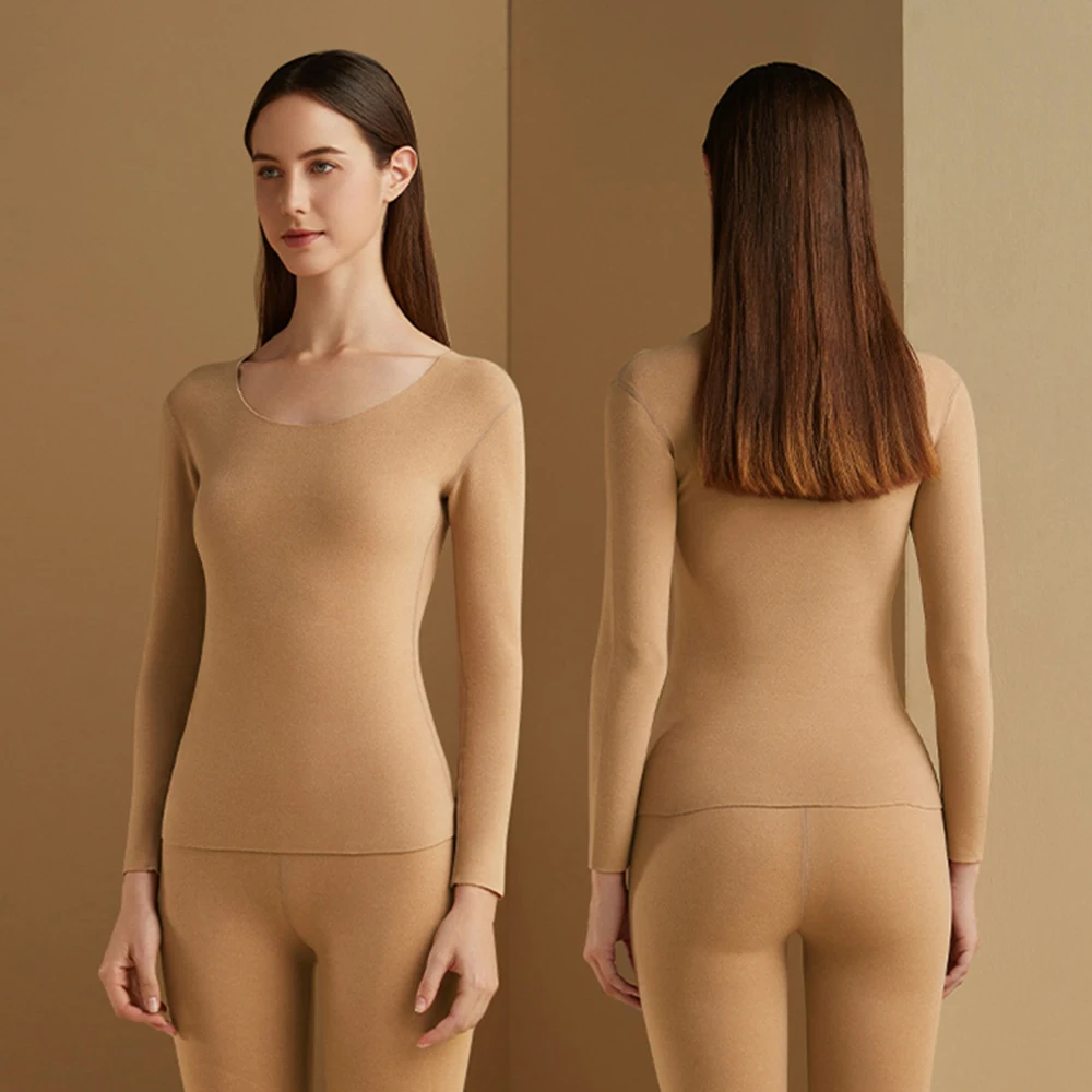 

Женская одежда, Бесшовные Мужские комплекты, Двухслойное Женское зимнее нижнее белье, плотный комплект одежды, женское термобелье, теплое н...