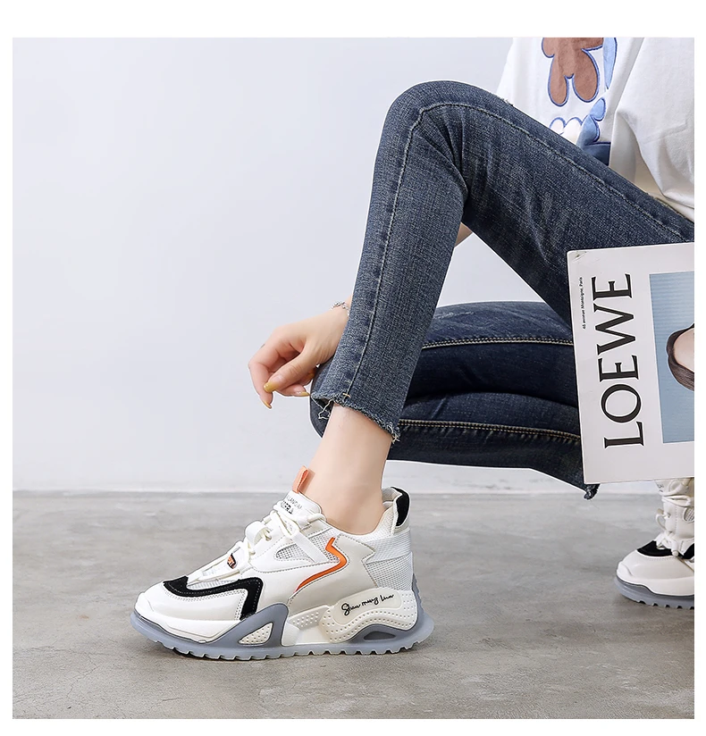 

Brand Design Sneakers Women Platform Shoes 2021 Autumn New Wedge Heighten