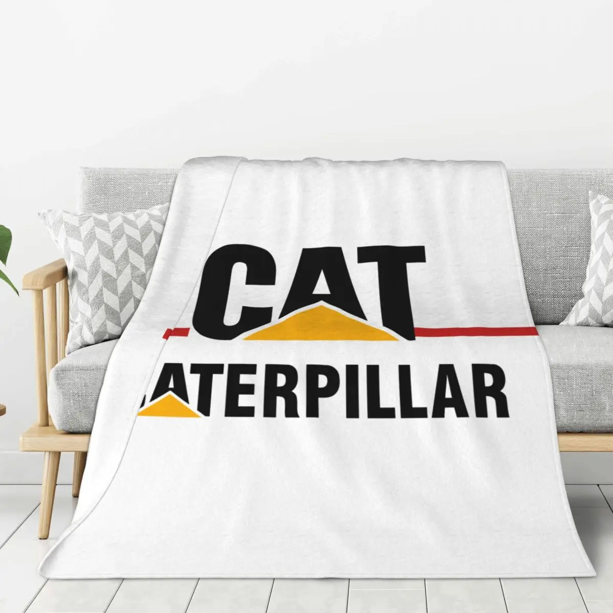 C-Caterpillar кошка экскаватор логотип фланелевое одеяло мягкое и удобное домашнее