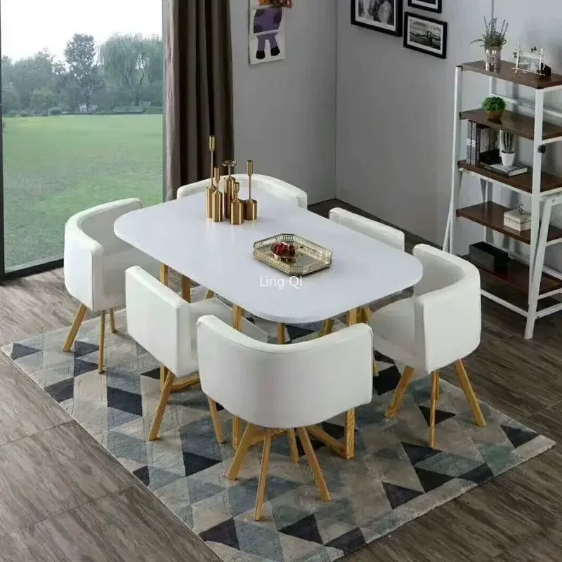 

Nordic Office Dining Table Set Restaurant Center Modern Coffee Tables Small Apartmen Free Shipping Mesas De Comedor Furniture